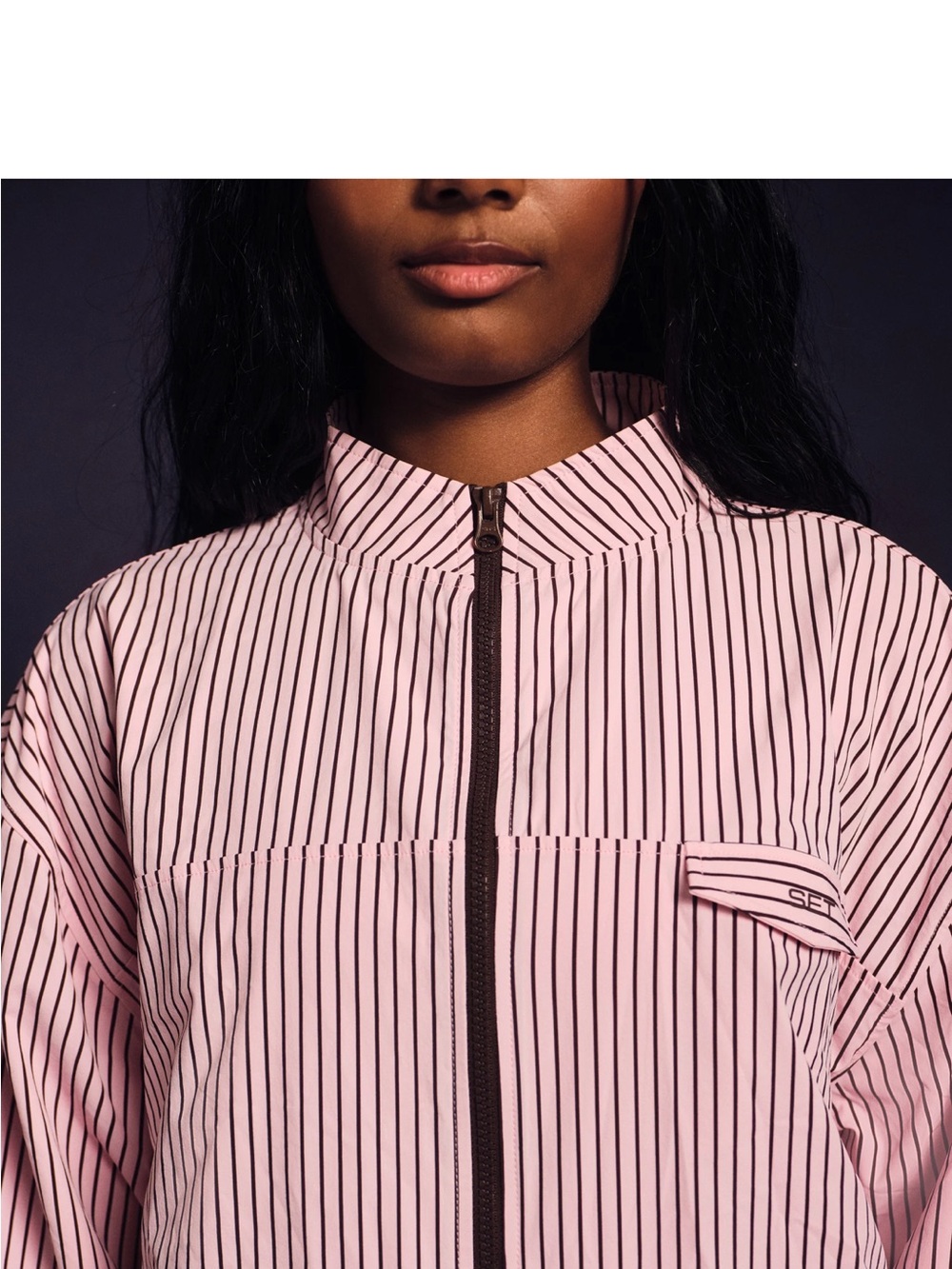 Set Active Birthday Nylon Track Stripe Lifestyle Zip Up- Swirl
